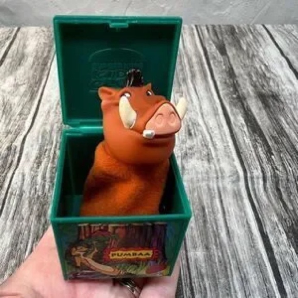 Pumbaa Jack-in-the-Box Toy - Green and Orange